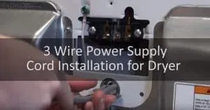 3 Wire Power Supply Cord Installation